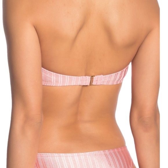 The Bikini Lab Luster Ribbed Bandeau Cheeky Bikini - Picture 3 of 15